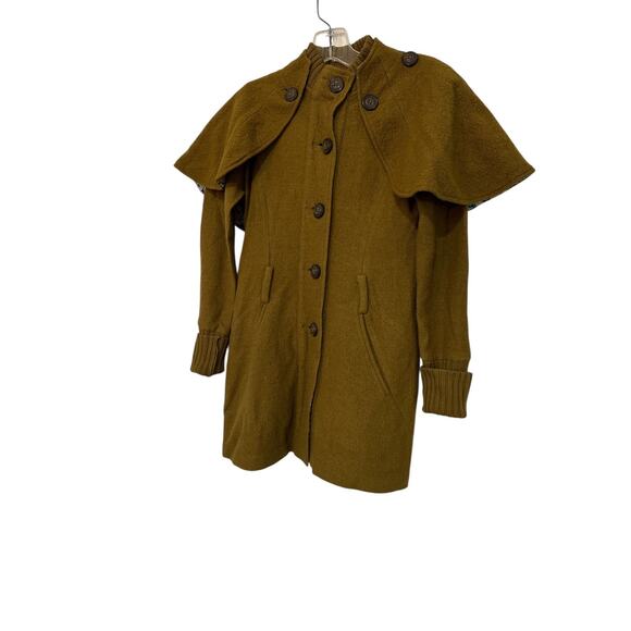 Anthropologie Sparrow Wool Cape Cardigan Coat SZ XS - Picture 1 of 3